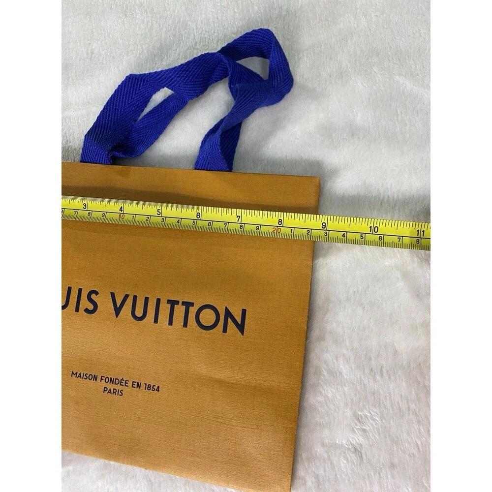 Louis Vuitton 9”x 7” X 6” Authentic Paper Gift/Shopping Bag Small Tote Orange